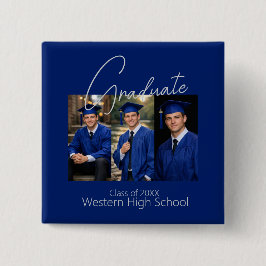 Modern Graduation Party Photo Display Button