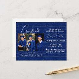 Modern Graduation Party Photo Display Postkarte