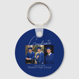 Modern Graduation Party Photo Display Schlüsselanhänger
