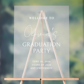 Modern graduation party welcome