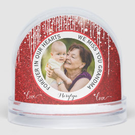 Modern Grandma Forever in Our Hearts Memorial  Schneekugeln
