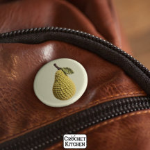 Modern Granny Yellow Green Crochet Birne Frucht