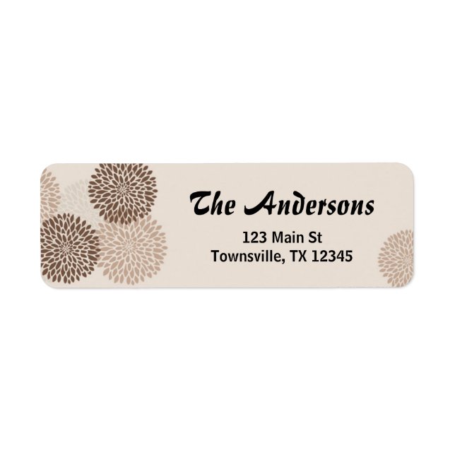 Modern Graphic Chrysanthemas Label 2 (Vorne)