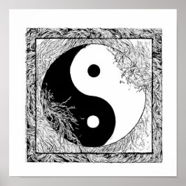 Modern Graphic Design: High-Contrast Yin Yang Poster