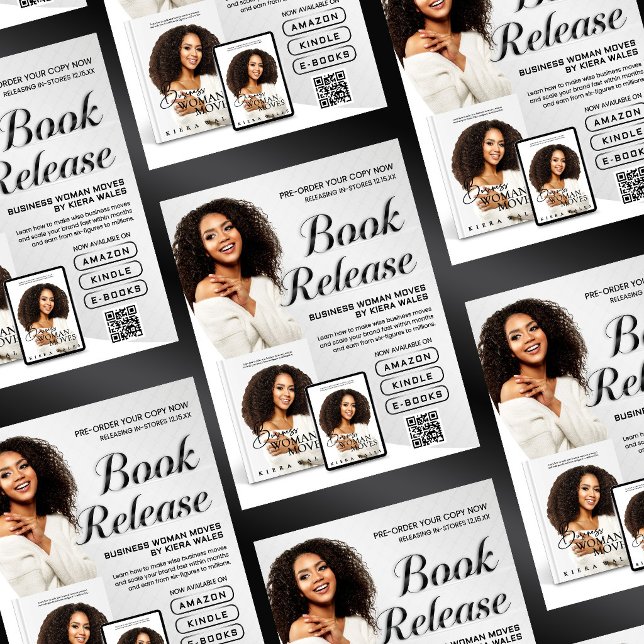 Modern Gray Author Flyer Book Launch Release (Von Creator hochgeladen)