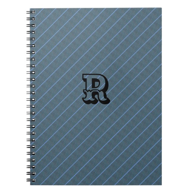 MODERN GRAY BLUE NIEDLICH Spiral Foto Notebook Notizblock (Vorderseite)