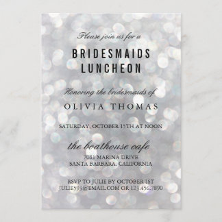 Modern Gray Bridesmaids Luncheon Einladungskarte