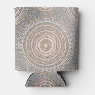 Modern Gray Gold Geometric Mandala Dosenkühler