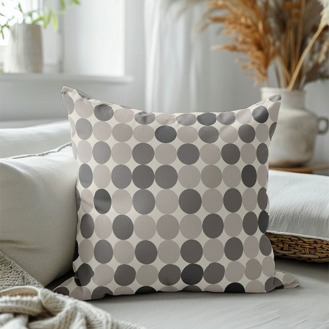 Modern Gray Linked Circles Guest-Wow Decor Kissen (Von Creator hochgeladen)