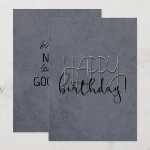 Modern gray stylish Textured Birthday