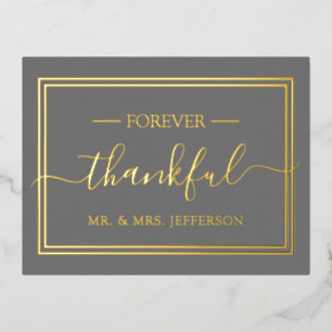 Modern Gray Wedding Mr. & Mrs. Folie Einladungspostkarte