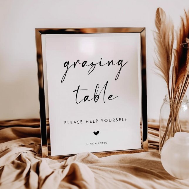 Modern Grazing Table Sign for Wedding Poster (Von Creator hochgeladen)