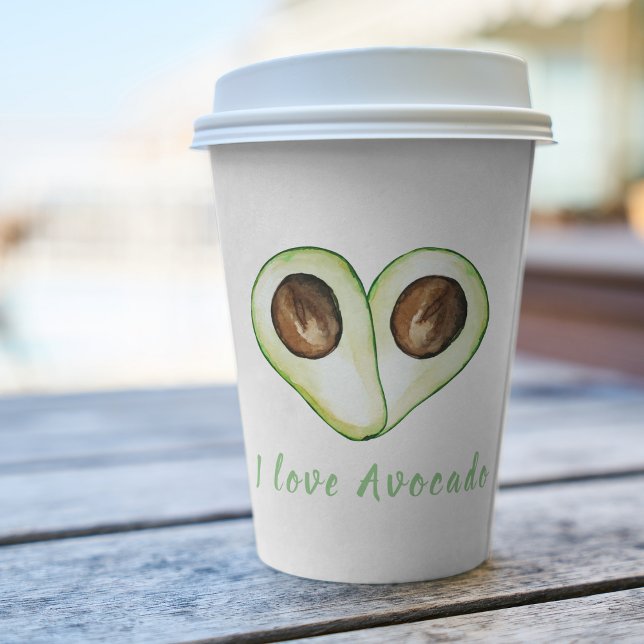 Modern Green Avocado Zitat von Avocado Lover Gesch Pappbecher (Von Creator hochgeladen)