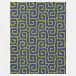 modern Green &blue Abstract pattern Fleecedecke