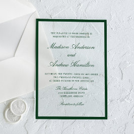 Modern Green Border Wedding Acryleinladungen
