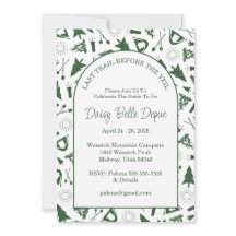 Modern Green Camp Bachelorette Weekend