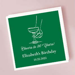 Modern Green Cheers bis 30 Jahre Geburtstag von Na Serviette