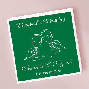 Modern Green Cheers bis 30 Jahre Geburtstag von Na Serviette