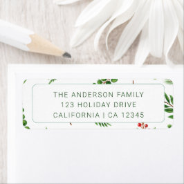 Modern Green Christmas Family Holiday Address
