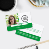 Modern Green Color Block Foto Tag