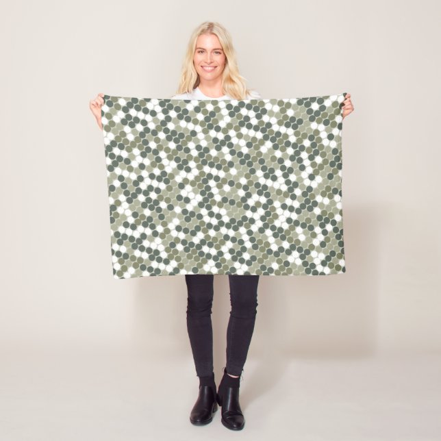 Modern green dots  fleecedecke (Beispiel)