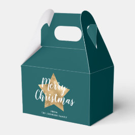 Modern Green Gold Star Weihnachten Geschenkschachtel