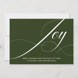 Modern Green Joy Script Weihnachten