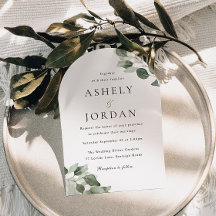 Modern Green Leaf Arch Wedding