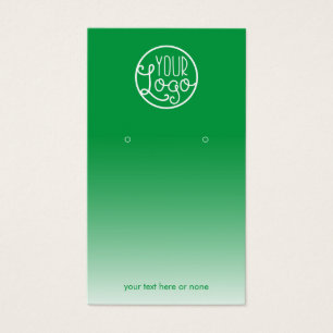 Modern Green Ombre Ihre Logo Ohrmarke Display Card