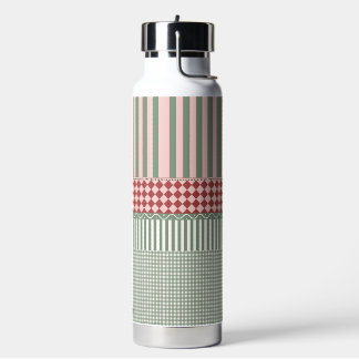 Modern Green Pattern Personalized Water Bottle Trinkflasche