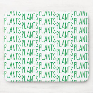 Modern Green Plants Pattern Plant Based Mousepad
