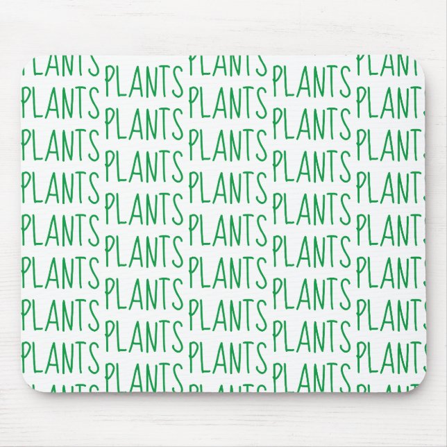 Modern Green Plants Pattern Plant Based Mousepad (Vorne)
