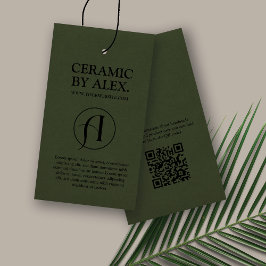 Modern Green Product Hang Tag Card