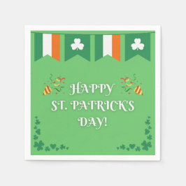 Modern Green St. Patrick's Day Serviette