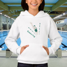 Modern Green Swimmer Illustration Schwimmthema