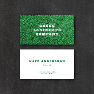 Modern Green Turf Installer Landscaper Gardener Bu Visitenkarte