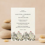 Modern Green Watercolor Cactus Einladung<br><div class="desc">Modern Green Watercolor Cactus</div>