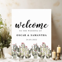 Modern Green Watercolor Cactus