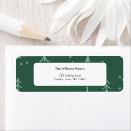 Modern Green Winter Tree Holiday Return