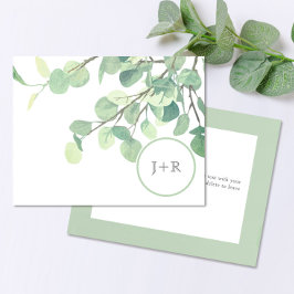 Modern Greenery Eucalyptus Wedding Vielen Dank Dankeskarte