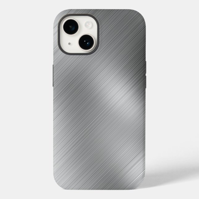 Modern Grey Texture Template Case-Mate iPhone 14 Hülle (Rückseite)