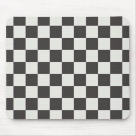 Modern Grid Charcoal & Cream Check Mousepad