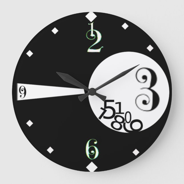 Modern Große Wanduhr (Vorderseite)