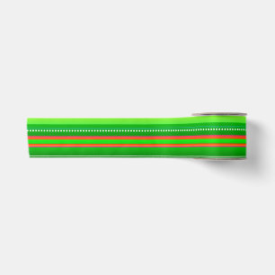 Modern grün rotes Weihnachten kreativ gestreift Satinband