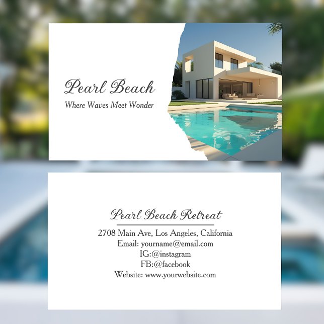 Modern Guest House Vacation Rental Photo Visitenkarte (Von Creator hochgeladen)