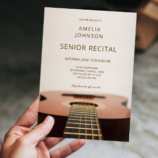 Modern Guitar Music Senior Recital Einladung