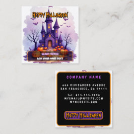 Modern Halloween Spooky Cute Collection Quadratische Visitenkarte