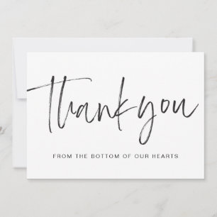Modern Hand Brush Script Dankeskarte