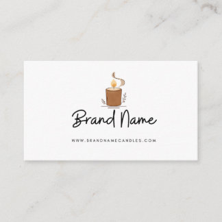 Modern Hand-Poured Soy Candle Business Card Visitenkarte