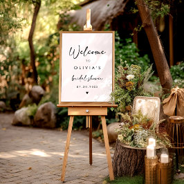 Modern Handwriting Script Bridal Shower Welcome Poster